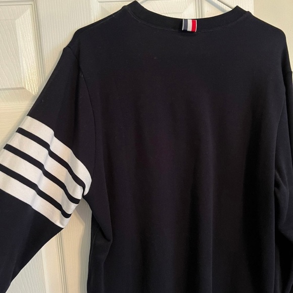 THOM BROWNE Slim-Fit
Striped Loopback Cotton-Jersey Sweatshirt - Picture 4 of 4